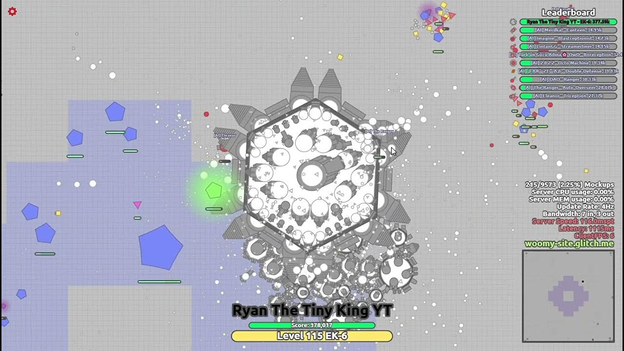 Woomy.arras.io 1m, just now. Only took 16 minutes with the Machine