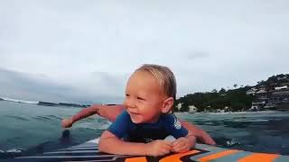 Toddler surfs!!