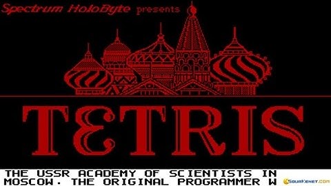 Tetris (1987, Spectrum Holobyte) gameplay (PC Game, 1987)