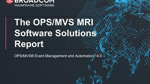 OPS/MVS MRI Software Solutions Report