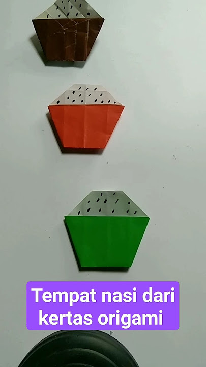 KREASI ANAK TK DAN PAUD membuat tempat nasi dari kertas origami #belajar #origami #anaktk #shrots