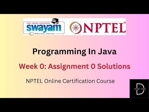 Programming In Java Week 0 : Assignment 0 Answers || Jan-2024 || NPTEL