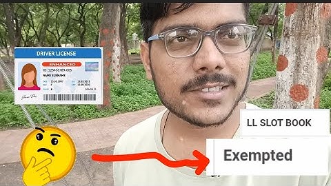 LL test Slot book Exempted #drivinglicence #csc #india #license