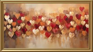 Vintage Hearts Painting Valentine's Day | Gold Frame TV Art | Art Screensaver for TV | 2 Hrs screenshot 3