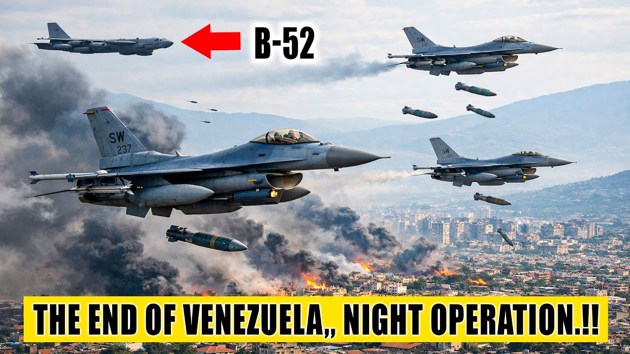 Caracas Shocked!! US Deploys B-52 Bombers and dozens F-16 Jets to Venezuela