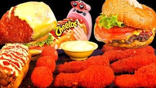 Cheetos Chicken & Hot Dog & ชีสบอล และชีสเบอร์เกอร์! ASMR มุกบังโชว์กิน!