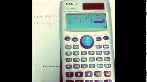 Calculator :: Casio fx-991 ES Simultaneous Equations