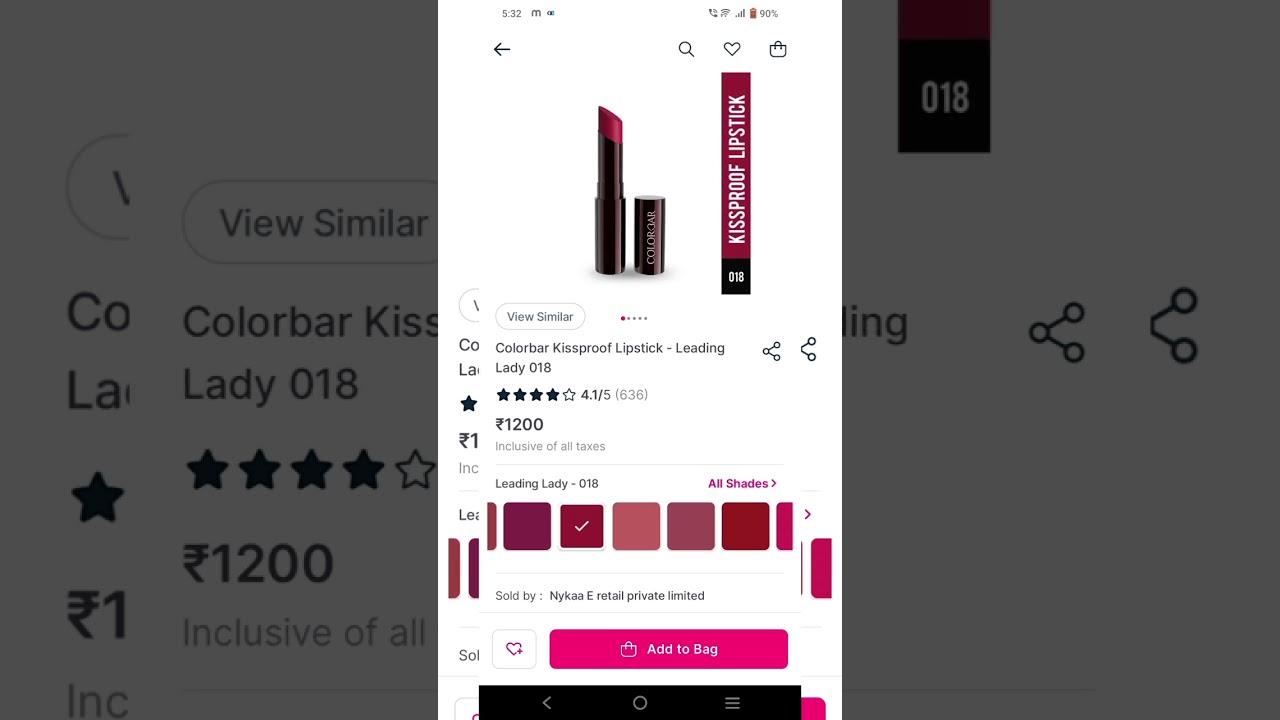 colorbar kiss proof lipstick in so many shades in rs 720