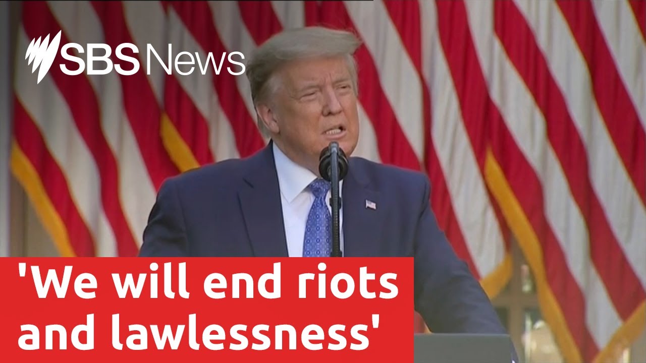 Donald Trump is speaking live about the Black Lives Matter protests