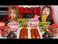 Spicy noodles race with giant tteokbokki  full week of eating