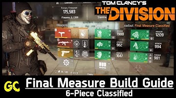 Final Measure Build Guide 6-Piece Classified | The Division