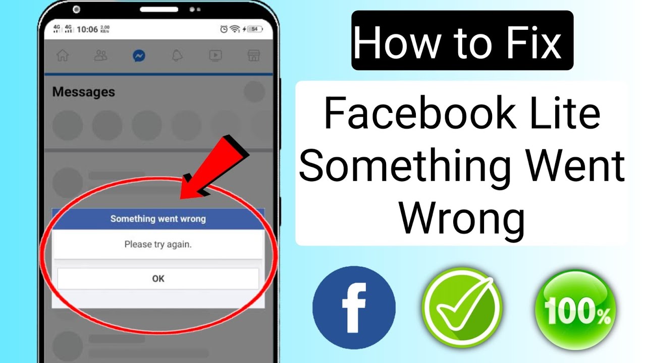 How To Fix Facebook Lite Something went wrong Problem | facebook lite ...