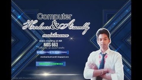 Introduction to computer LEC-2 | NIOS vocational subject | 663 CHASM | CLASS 12 | SENIOR SECONDARY