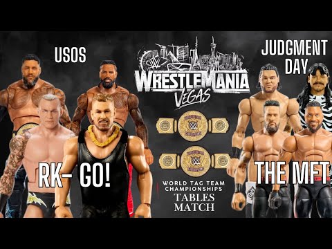 4-WAY TABLES MATCH TAG TEAM CHAMPIONSHIPS WRESTLEMANIA 1/6 match's" sorry if video is sideways!"