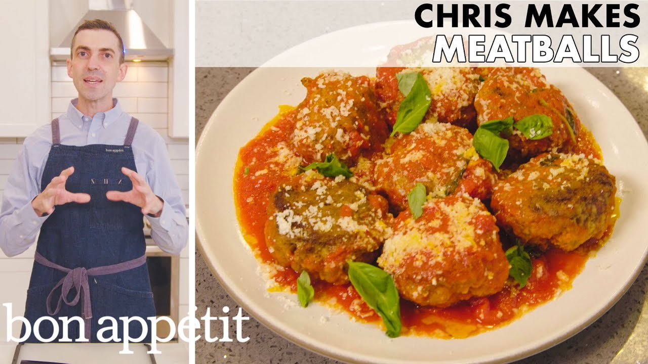 Chris Makes Meatballs   From the Home Kitchen   Bon Apptit