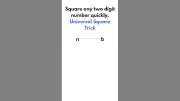 Square a two digit number with universal method #maths #matheducation #square
