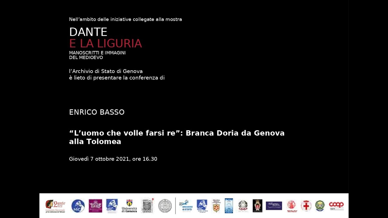 E. BASSO “L’uomo che volle farsi re” Branca Doria da Genova alla Tolomea YouTube E. BASSO “L’uomo che volle farsi re” Branca Doria da Genova alla Tolomea YouTube