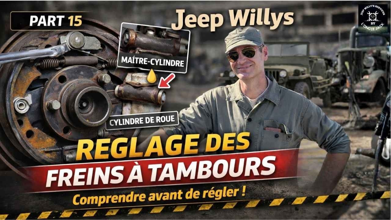 Tuto mécanique: Réglage des freins à tambour de Jeep Willys – Tutoriel complet, épisode 15.