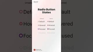 📻 Mastering Radio Button States in UI/UX Design!💡 #figma #designsystem #radiobutton #ux  #tutorial Information