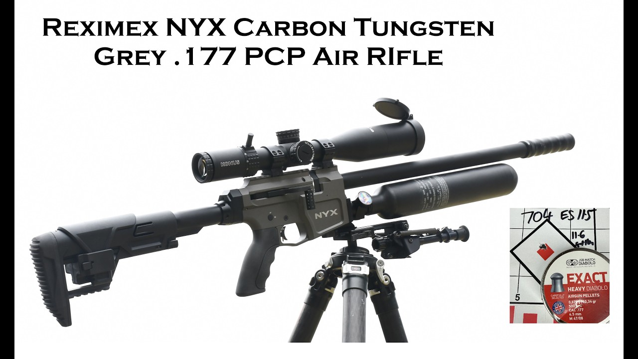Reximex NYX Carbon Tungsten Grey .177 PCP Air RIfle, FULL REVIEW