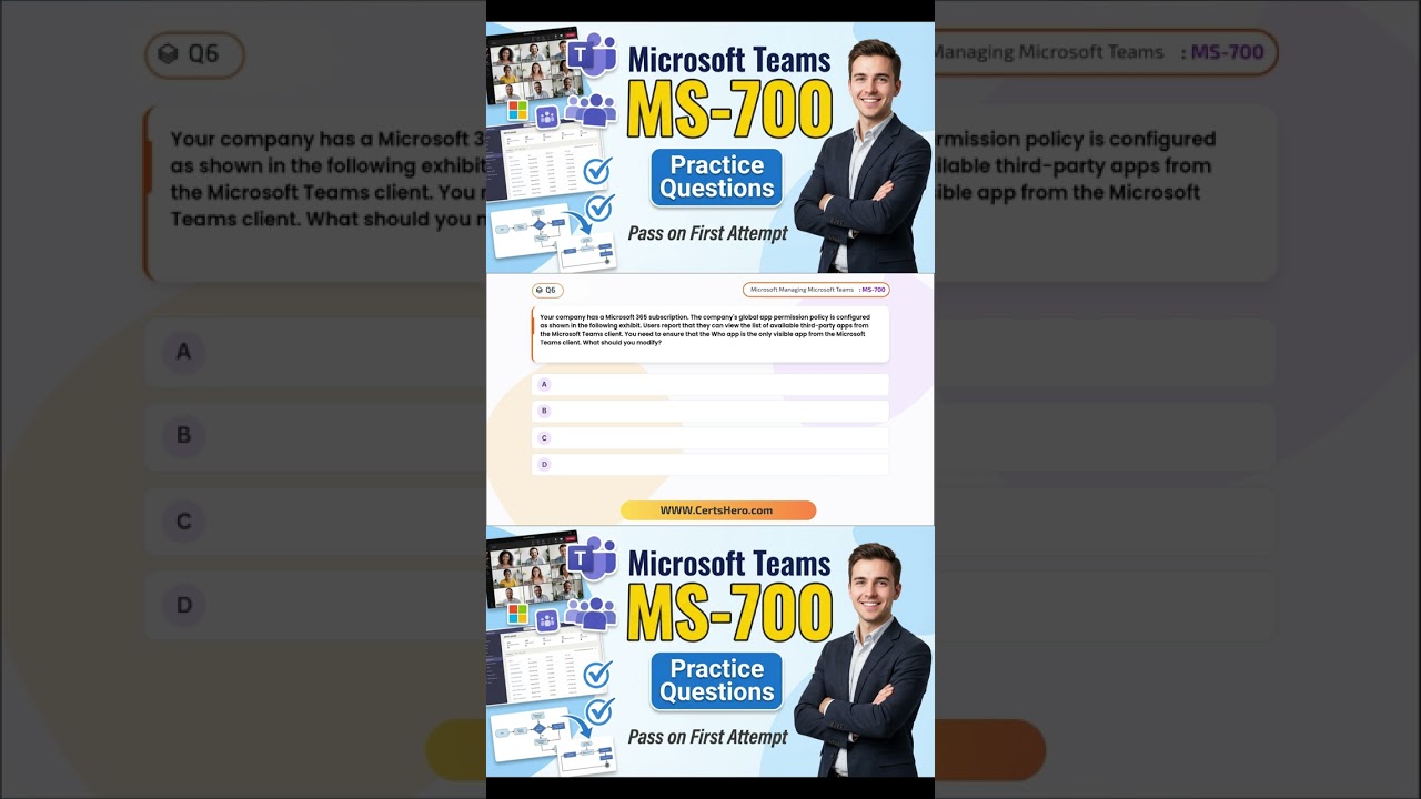 MS-700 Practice Questions | Teams Administrator Associate #MS700 #TeamsAdmin #ExamPrep