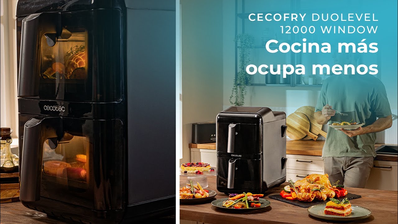 Fritadeira de ar de 12 litros Cecofry DuoLevel 12000 Window