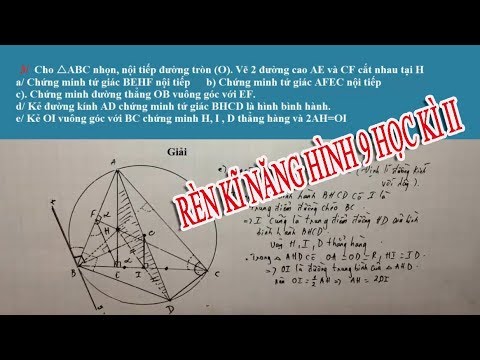 Video Rèn kĩ năng giải hình toán 9 học kì II/ Tuyển sinh... - YouTube