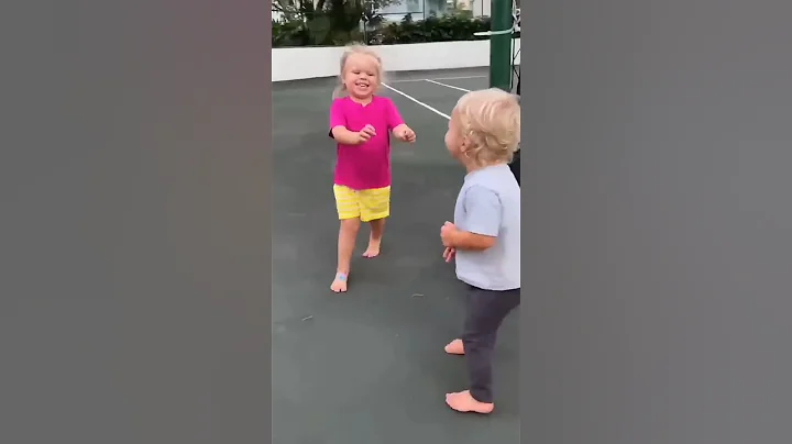 Kids are laughing together. Baby smile sound! #shorts