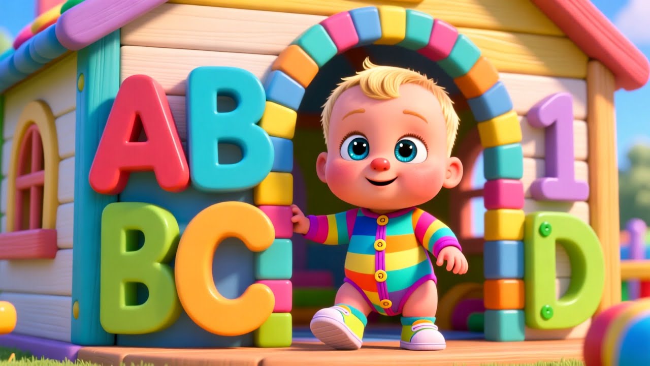 Magical Slide Playhouse 🏰🎶 Fun Kids Song | Learn ABCs & Numbers