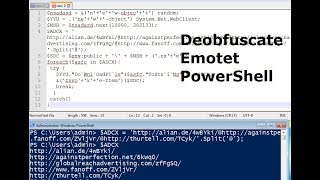 Deobfuscate Emotet PowerShell