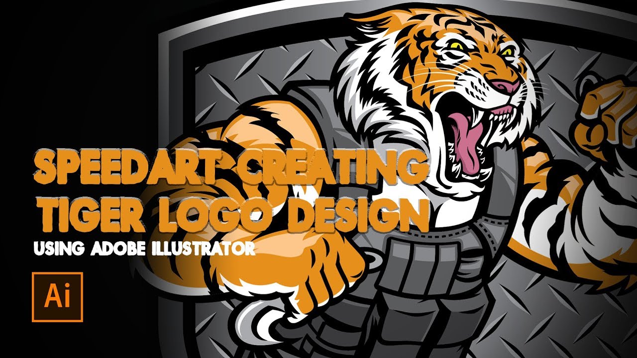 SpeedArt Creating Tiger Logo design using Adobe Illustrator