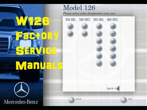 Mercedes W126 Factory Service Manual - How to Download