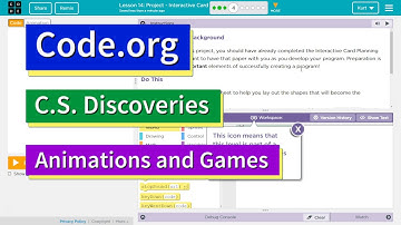 Interactive Card Lesson 14.4 Code.org CS Discoveries Tutorial with Answers