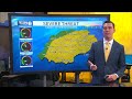 Warmer with minimal rain coverage Sunday