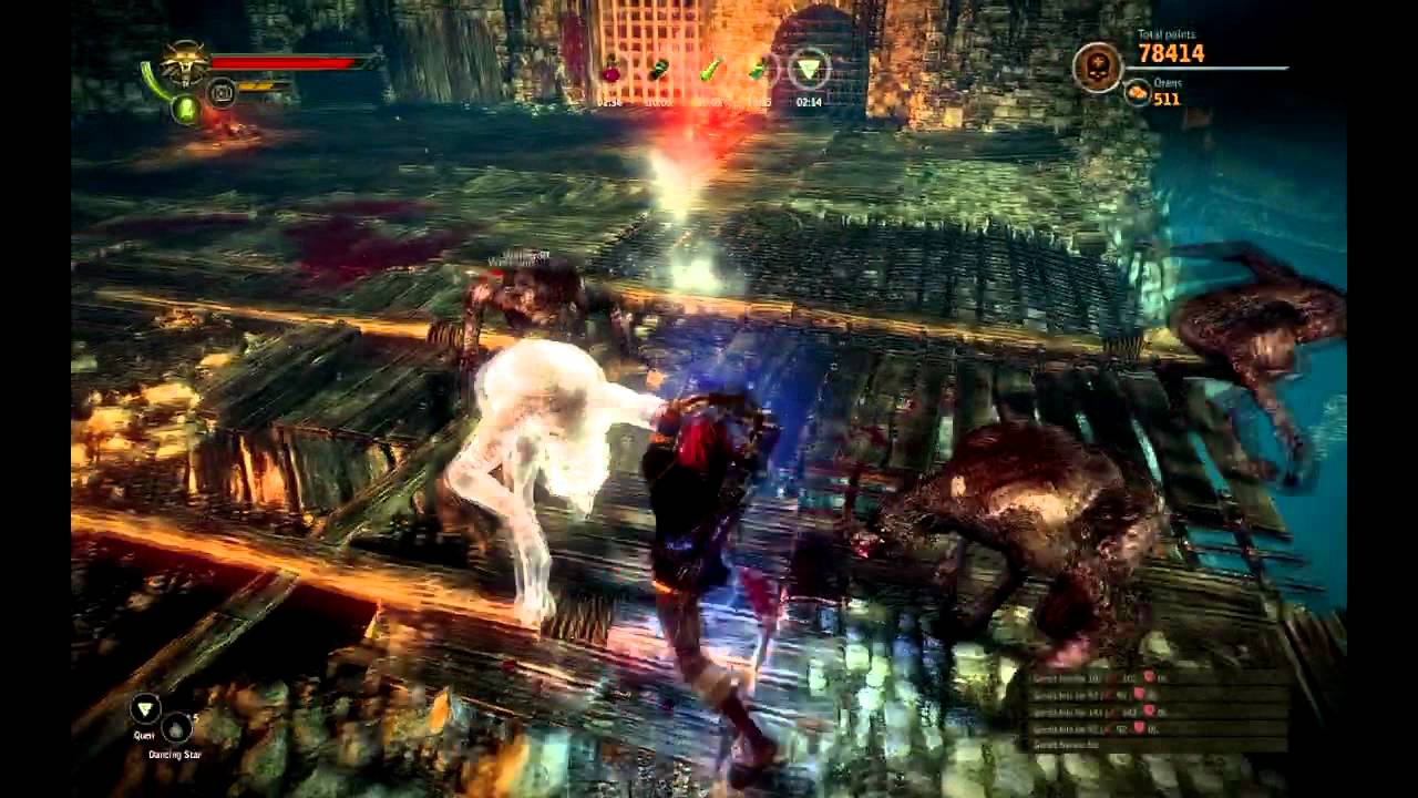 The Witcher 2 Fight 20 x4 Werewolfs