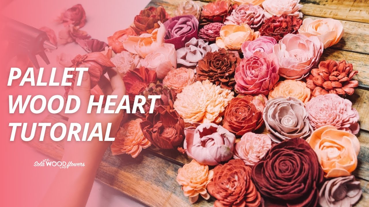 Pallet Wood Heart Decor - Sola Wood Flowers