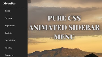 Sidebar Menu Using HTML & CSS Responsive | For Beginners | Tutorials Dev