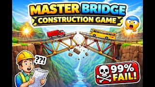 MASTER BRIDGE CONSTRUCTION GAME 😱 EPIC LEVEL BUILD CHALLENGE 🚧 #SHORTS  #shorts #shortsfeed  #shorts screenshot 1