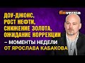 Доу-Джонс, рост нефти, снижение золота, ожидание коррекции - моменты недели от Ярослава Кабакова