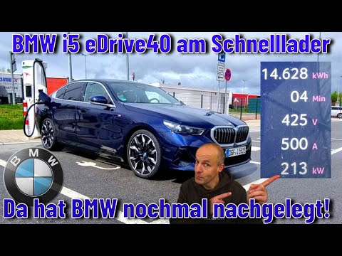 BMW i5 eDrive40 am Schnelllader: Da hat BMW nochmal nachgelegt 😎