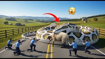 Heroic Rescue Team Fights Giant Python to Save Fealess Sheep 🐍