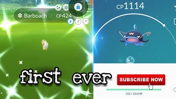First ever shiny barboach catching in Pokemon go in first day early morning
