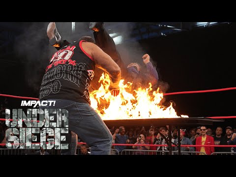 Bully Ray POWERBOMBS Scott D'Amore Through A FLAMING TABLE | Under Siege 2023 Highlights