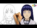 رسم هيناتا من انمي ناروتو | تعلم رسم الانمي | كيف ترسم هيناتا