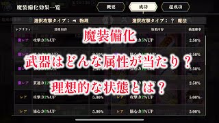 まおりゅう　魔装備化　武器の大当たり属性はどれ？　理想形態は？