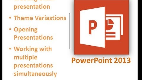 PowerPoint 2013 create a blank presentation