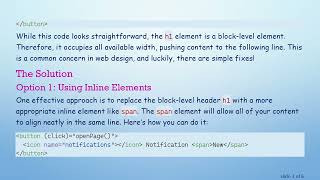 How to Put a Button and Text in the Same Line Using HTML and CSS