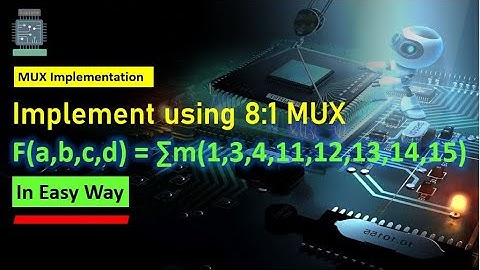 Implement given Boolean Function using mux | Boolean function using 8:1 MUX
