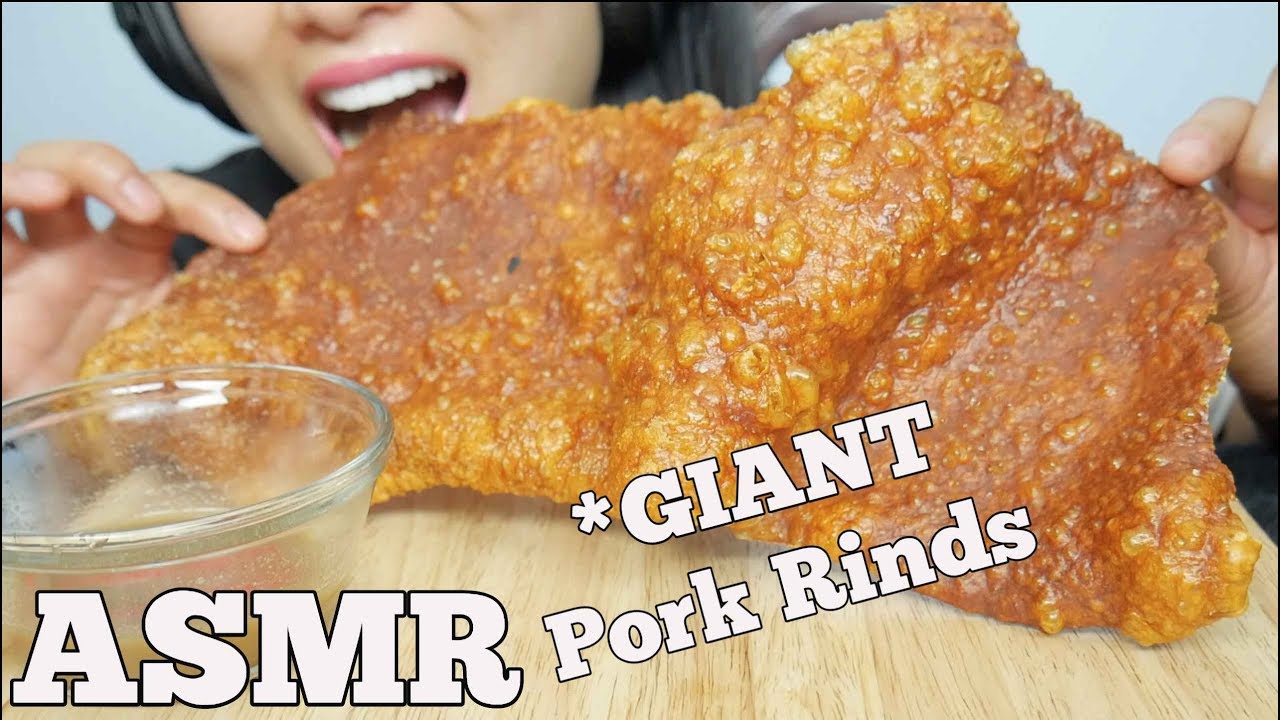 ASMR GIANT Pork Rinds (EXTREME SATISFYING CRUNCHY EATING SOUNDS) No