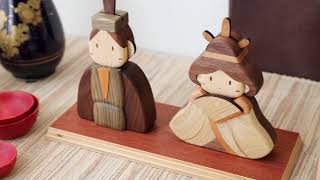 ササキ工芸 木製ひな人形 Aセット